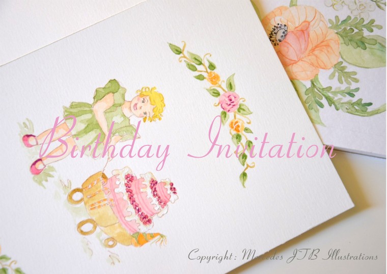 Birthday Invitation Project 3. Copyright Mercedes JTB