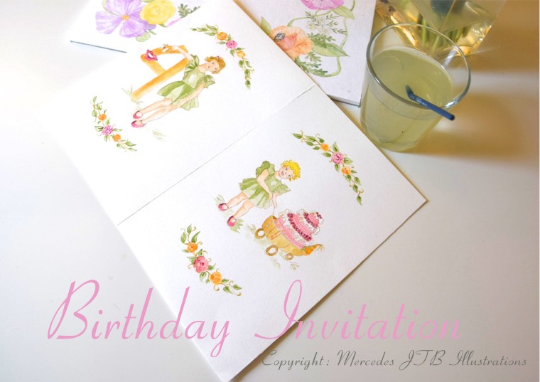 Birthday Invitation project 4. Copyright Mercedes JTB